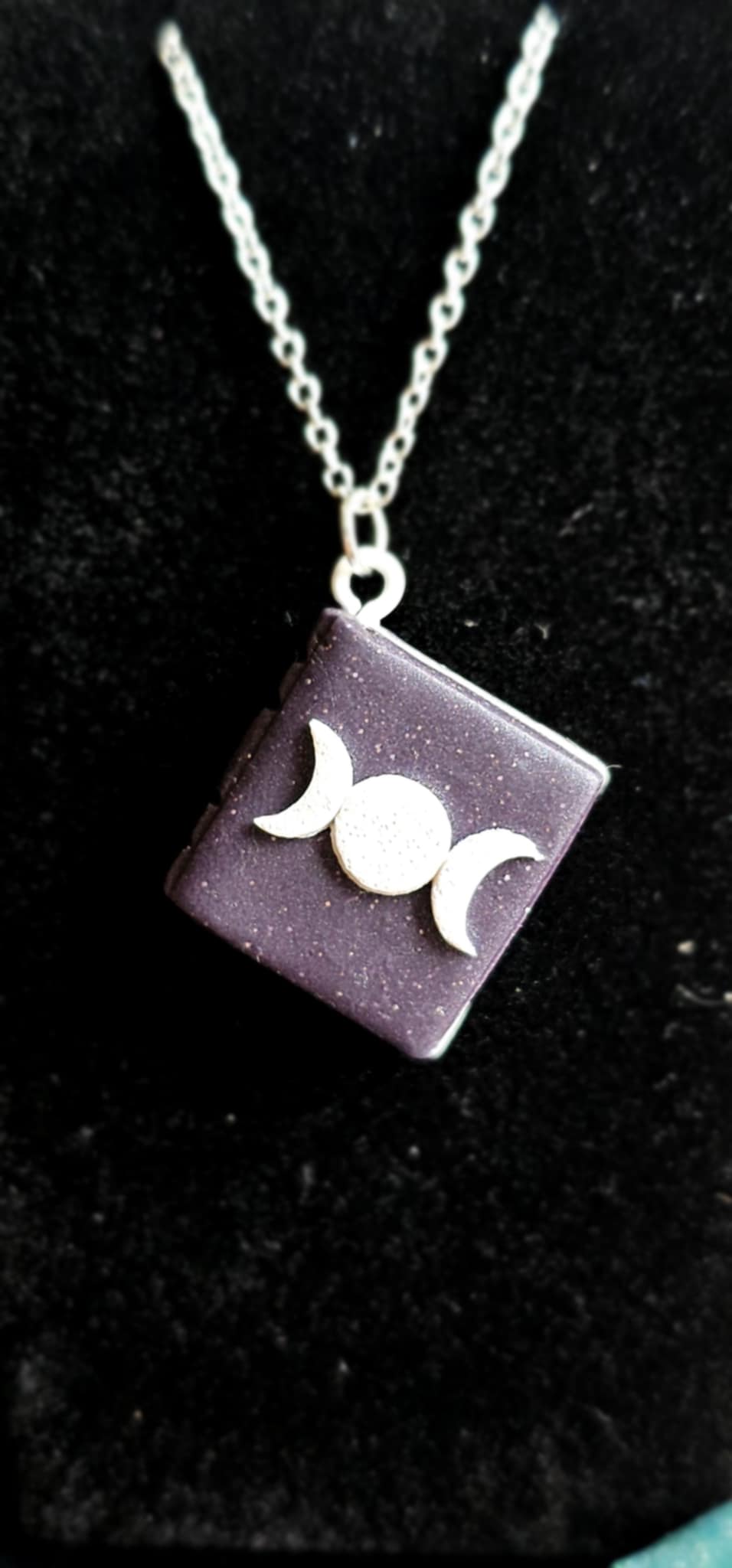 Triple Moon Book pendant