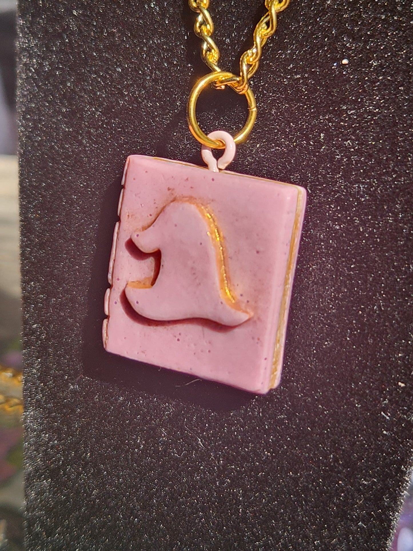 B2: Pink Witch Grimoire pendant